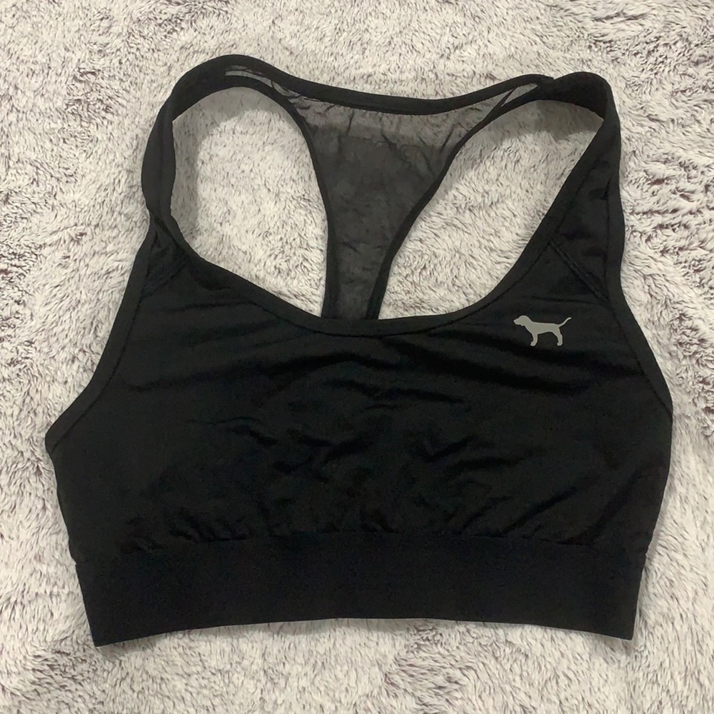 Pink Razor Back Sport Bra - Medium